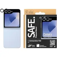 PanzerGlass SAFE. by  Kameralinsebeskytter for Samsung Galaxy Z Flip6 | Svart, Samsung, Samsung - Galaxy Z Flip6, Tørr applikasjon, Ripebestandig, Støtsikker, Gjennomsiktig, 1 stk.