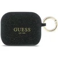 GUESS Glitterringetui i silikon for AirPods Pro 3 - svart
