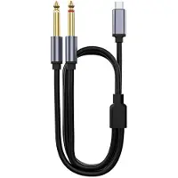 INF Type-C til Dual 6.5mm Audio Kabel - Digital Lydoverføring 1 m