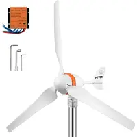 Vevor vindturbingenerator, 12V/AC vindturbinsett, 400W vindkraftgenerator med MPPT-kontroller, 3 blader, automatisk justering av vindretning, egnet for terrasse, båt, bobil, hytte, båt