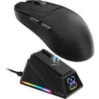 Ajazz AJ159 APEX trådløs gamingmus 42000 DPI / spillmus / mus med 8000 Hz og ladestasjon – Svart