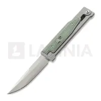 Reate OG EXO Elmax Drop Point kniv, OD Green Micarta