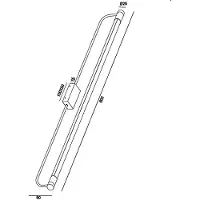 FABAS LUCE LED-vegglampe Rapallo, krom, IP44, 80 cm