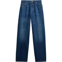 Superdry for woman. W7011262A Dark blue High Rise Wide Leg Jeans (26/30), Casual, Cotton, Denim