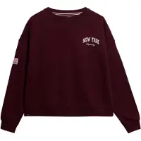 Superdry for woman. W2012443A Athletic Relaxed burgundy sweatshirt (XL), Casual, Cotton