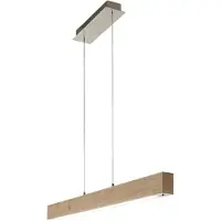 FABAS LUCE Badia hengelampe, berøringsdimmer, eiketre, lengde 110 cm