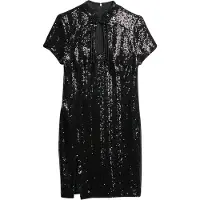 Superdry Mandarin Sequin Kort Ermet Kort Kjole