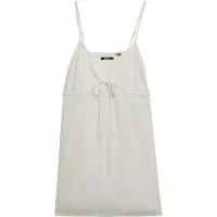 Superdry for woman. W8011958A Mino Textura dress off-white off-white (S), Casual, Cotton, Sleeveless / Straps