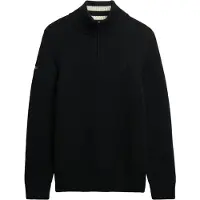 Superdry for man. M6110706A Half-zip Cotton sweater black (XL), Casual, Long sleeve