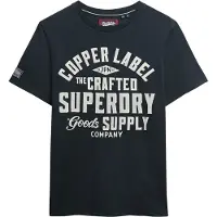 Superdry for man. M1012256A Navy Copper Label Relaxed T-shirt (M), Casual, Cotton, Short sleeve