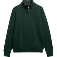Superdry for man. M2014381A Preppy green half-zip sweatshirt (M), Casual, Cotton