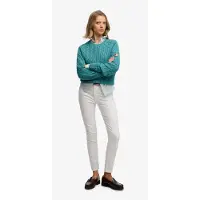 Superdry for woman. W6110610A Turquoise Slouchy Cable-Knit Jumper (S), Casual, Fabric