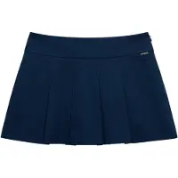 Superdry for woman. W7210419A Navy blue pleated skirt-trousers (L), Casual, Polyester