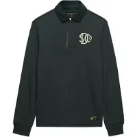 Superdry for man. M2014011A Vintage Athletic Rugby green polo shirt (L), Casual, Cotton, Long sleeve