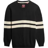 Superdry Oversized Striped V Neck Genser