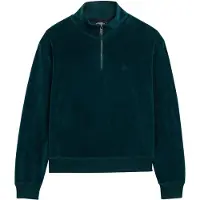 Superdry Velour Halv Glidelås Genser