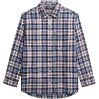 Superdry Check Flannel Boyfriend Skjorte Med Lange Ermer