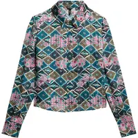 Superdry Sheer Lurex Printed Langarmet T-skjorte