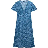 Superdry Print Button Tea Kortermet Midi-kjole