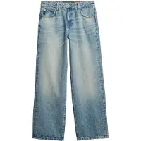 Superdry for woman. W7011200A Mid rise wide leg blue jeans (30/32), Casual, Denim, Organic Cotton, Sustainable