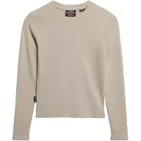 Superdry for woman. W6012108A Essential Logo T-shirt beige (S), Casual, Cotton, Long sleeve
