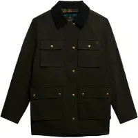 Superdry for woman. W5011958A Wax jacket green (M), Casual, Cotton