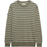 Superdry for man. M6110727A Merchant Breton green jumper (M), Casual, Cotton