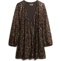Superdry Sequin Wrap Langarmet Kort Kjole