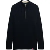 Superdry Slouchy Cable Genser Med Halv Glidelås