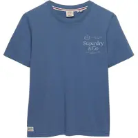 Superdry for woman. W1011853A Luxe T-shirt blue (M), Casual, Cotton, Short sleeve