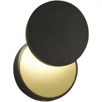 FABAS LUCE LED-vegglampe Ara med lesespot, svart og gull