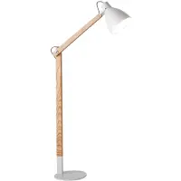 FABAS LUCE Gulvlampe Sveva av tre, hvit/ask