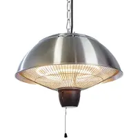 NSH Nordic HORTUS Terrassevarmer hængemodel 600/1500 W, HA, Ø42 cm, sølv (211-305)