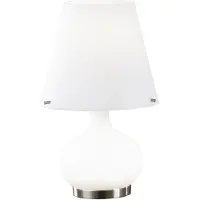 FABAS LUCE Ade bordlampe, høyde 33 cm, hvit, glass