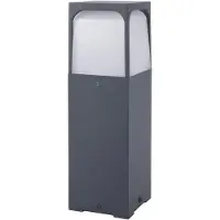 Forlight sokkellampe Veta, høyde 30 cm, svart, aluminium