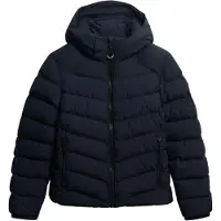 Superdry for woman. W5012142A Fuji Padded Hooded Jacket in Navy (S), Casual, Polyester