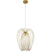 FABAS LUCE Camp hengelampe, Ø 40 cm, gull, trådkurv