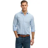 Superdry Cut Away Poplin Skjorte Med Lange Ermer