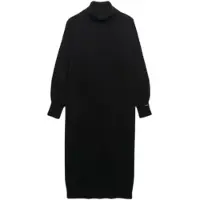 Superdry for woman. W8012129A Black roll-neck dress (S), Casual, Wool, Long sleeve