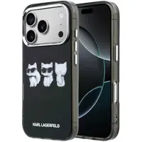 Karl Lagerfeld iPhone 17 Pro Max IML Choupette Trio Watercolor-deksel - MagSafe-kompatibelt - svart