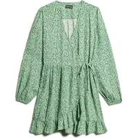 Superdry Printed Wrap Langarmet Kort Kjole