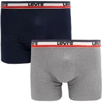 Levi's Korte Boxershorts 2-pakk Marineblå Grå Blå Mørkeblå Størrelse