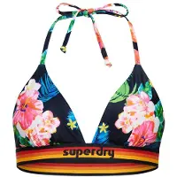Superdry for woman. W3010359A Triangle bikini top with navy vintage logo (XS), Blue, Beachwear, Recycled Polister, Sustainable