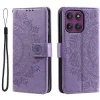Mtp Products Motorola Moto G37/G47 Mandala Lommebok-deksel med håndleddsstropp - Lilla