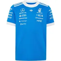 Adidas Mercedes Amg Petronas F1 Team Black&white Driver Jersey Kortarmet T-skjorte