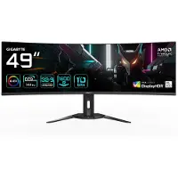 Gigabyte AORUS CO49DQ - OLED-skjerm - kurvet - 49 - 5120 x 1440 Dual Quad HD @ 144 Hz - 1000 cd/m² - 1500000:1 - DisplayHDR 400 True Black - 0.03 ms - 2xHDMI, DisplayPort, USB-C - høyttalere