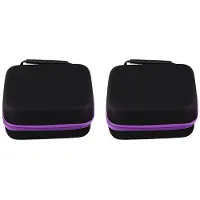 Semoic 2X 6Colors Essential Oil Case 30 Bottles 10Ml Perfume Oil Essential Oil Box Travel Portable Bag