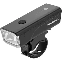 RockBros 24510003001 frontlykt for sykkel 260 lm + USB-C - USB-A-kabel - svart