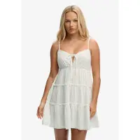 Superdry Cheesecloth Tiered Mini Ermeløs Kort Kjole