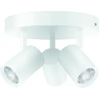 WiZ Connected overflate-/innbyggingsspot Imageo Round hvit 3 spots - Smart LED - farget & hvitt lys - GU10 - 3x 5W - Wi-Fi